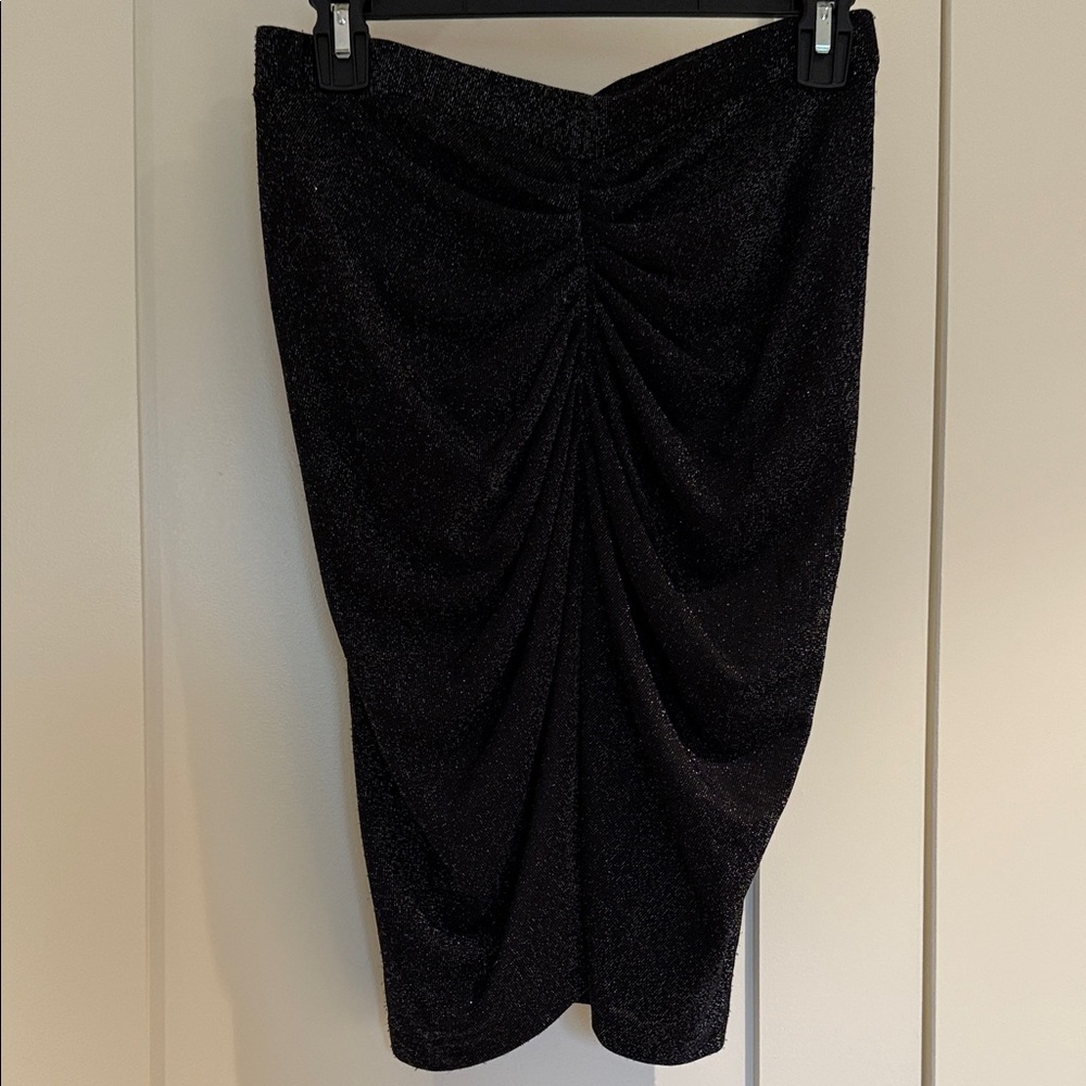 IRO Elegant Black Ruched Skirt
